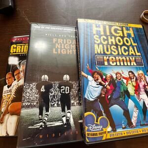 Lot of 3 DVDS High School Musical Friday  Night Lights Gridiron Gang